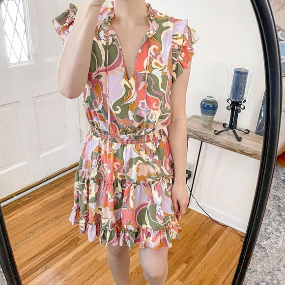 Show Me Your Mumu Wild Dreams Mini Dress Retro M - Picture 9 of 9